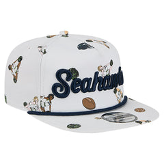 Seattle Seahawks New Era Team Cheer 19TWENTY Snapback Hat - White on sale