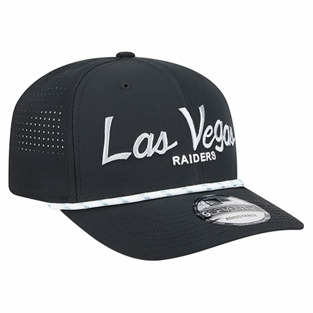 Las Vegas Raiders New Era Script 9SEVENTY Adjustable Hat - Black on sale