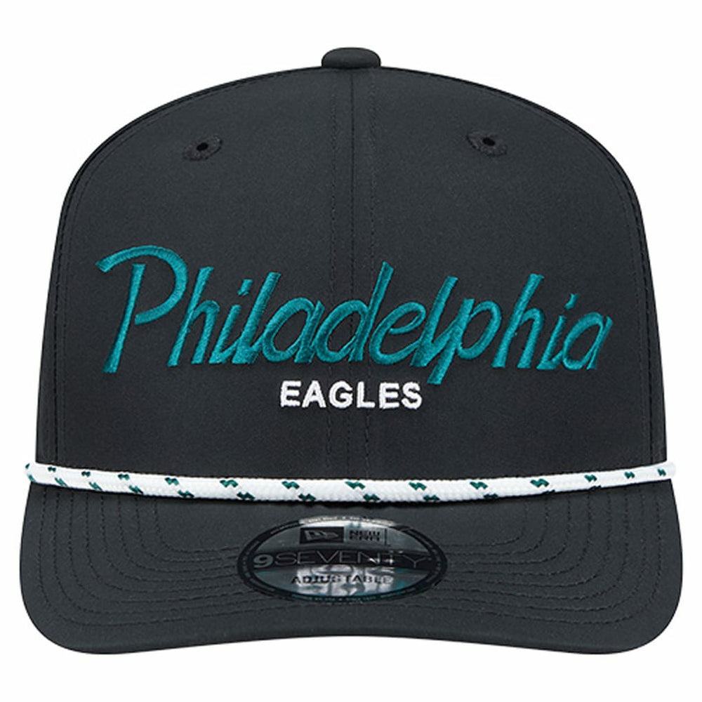 Philadelphia Eagles New Era Script 9SEVENTY Adjustable Hat - Black outlet