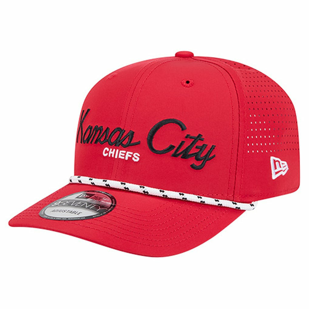 Kansas City Chiefs New Era Script 9SEVENTY Adjustable Hat - Red online