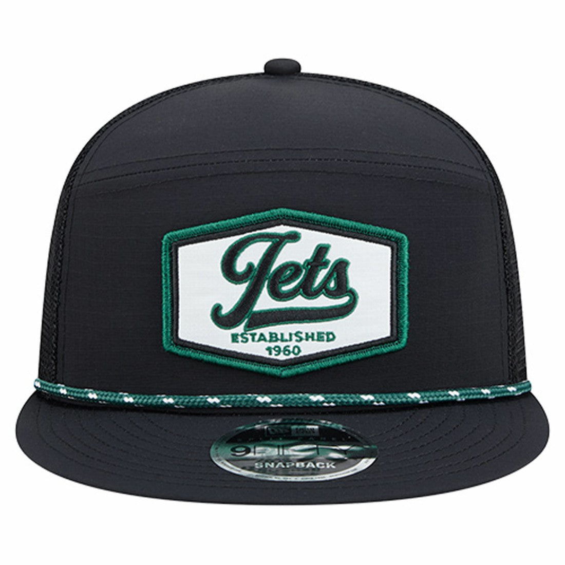 New York Jets New Era Ripstop Patch 9FIFTY Split Panel Snapback Hat - Black cheap