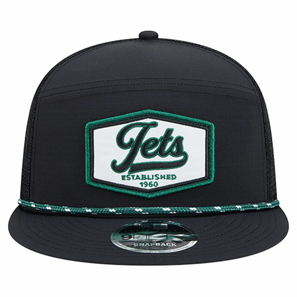 New York Jets New Era Ripstop Patch 9FIFTY Split Panel Snapback Hat - Black cheap