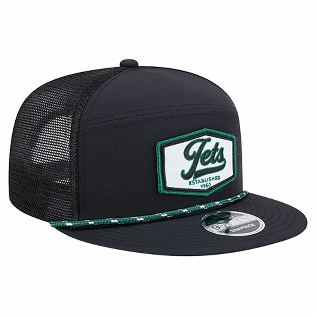 New York Jets New Era Ripstop Patch 9FIFTY Split Panel Snapback Hat - Black cheap
