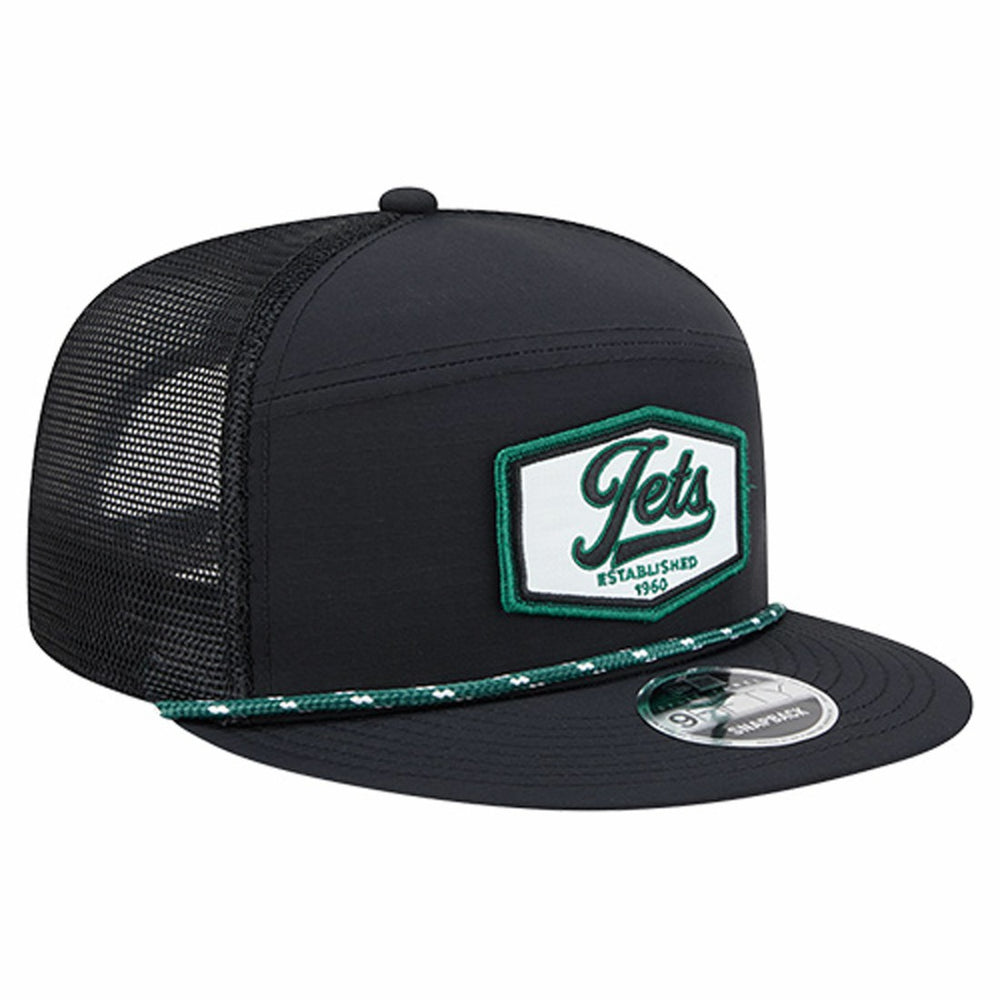 New York Jets New Era Ripstop Patch 9FIFTY Split Panel Snapback Hat - Black cheap