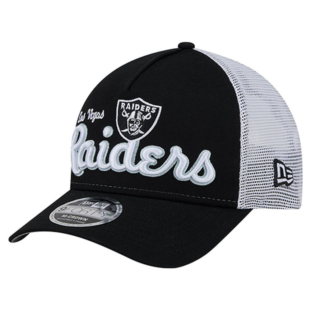 Las Vegas Raiders New Era Side Lines 9FORTY Adjustable Hat - Black for sale