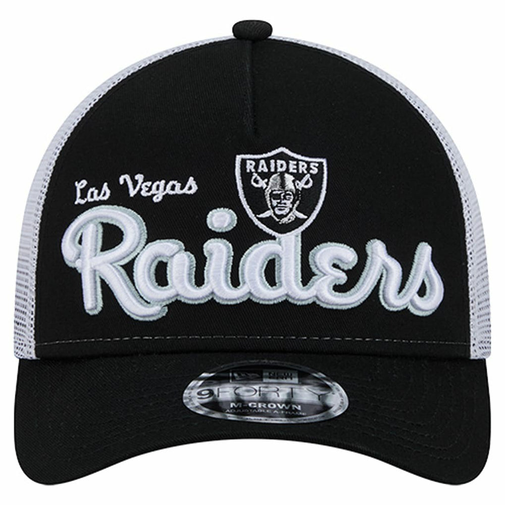 Las Vegas Raiders New Era Side Lines 9FORTY Adjustable Hat - Black for sale