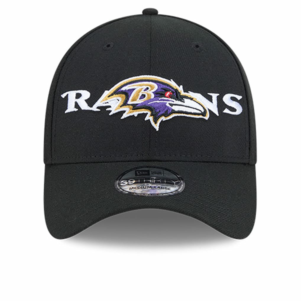 Baltimore Ravens New Era Overlap Logo 39THIRTY Stretch Fit Hat - Black outlet