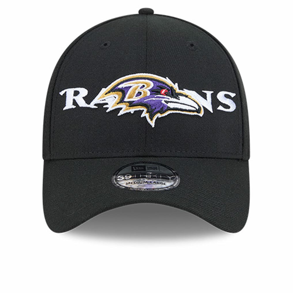 Baltimore Ravens New Era Overlap Logo 39THIRTY Stretch Fit Hat - Black outlet