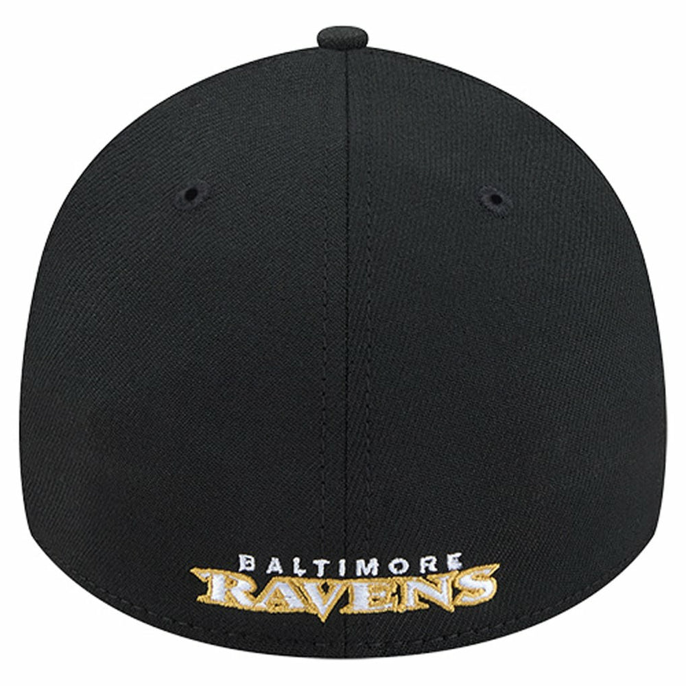 Baltimore Ravens New Era Overlap Logo 39THIRTY Stretch Fit Hat - Black outlet