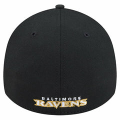 Baltimore Ravens New Era Overlap Logo 39THIRTY Stretch Fit Hat - Black outlet