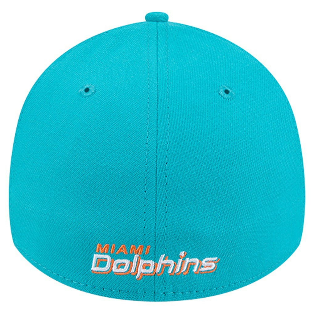 Miami Dolphins New Era Overlap Logo 39THIRTY Stretch Fit Hat - Aqua cheap