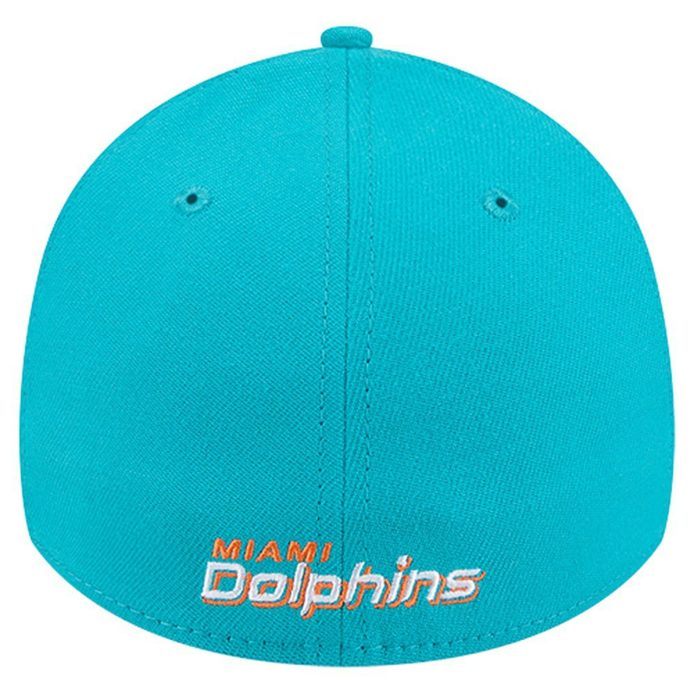Miami Dolphins New Era Overlap Logo 39THIRTY Stretch Fit Hat - Aqua cheap