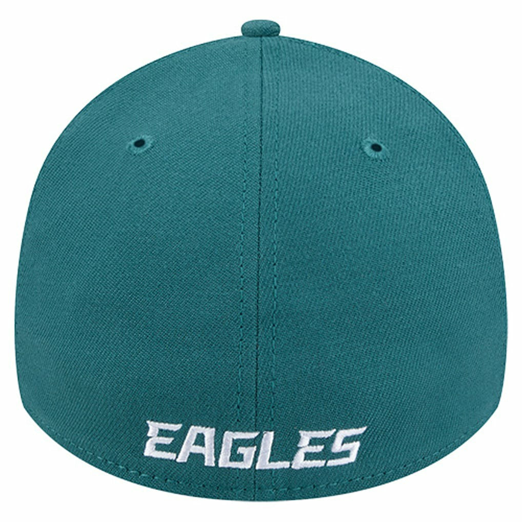 Philadelphia Eagles New Era Overlap Logo 39THIRTY Stretch Fit Hat - Midnight Green on sale