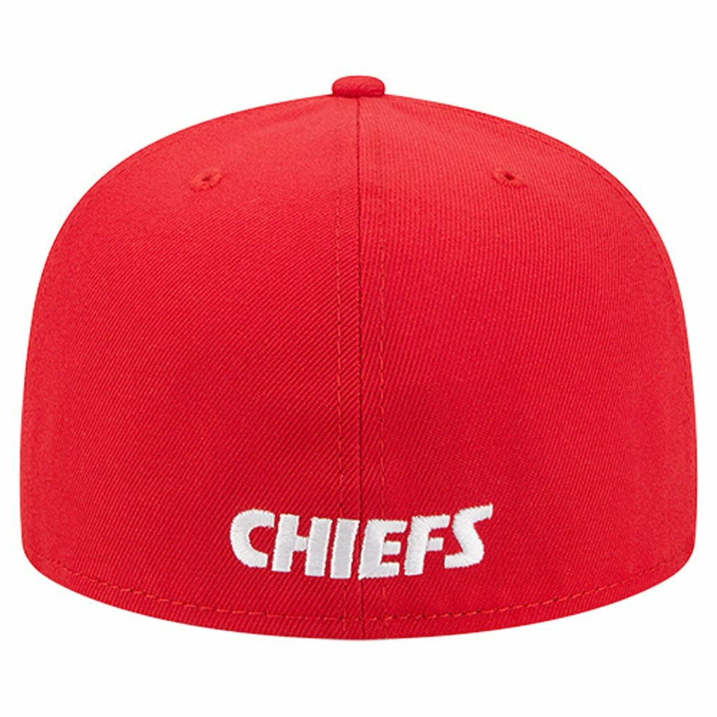 Kansas City Chiefs New Era Overlap Wordmark 59FIFTY Fitted Hat - Red outlet