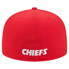 Kansas City Chiefs New Era Overlap Wordmark 59FIFTY Fitted Hat - Red outlet