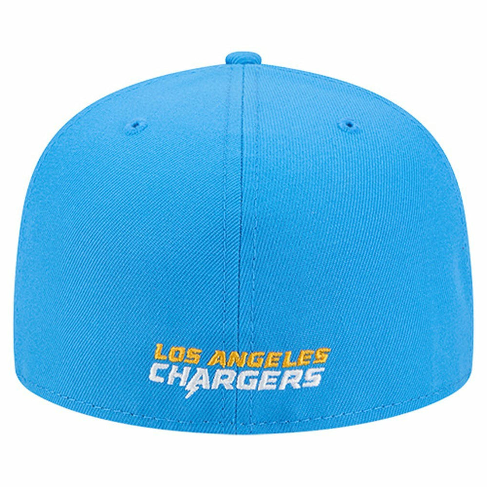Los Angeles Chargers New Era Overlap Wordmark 59FIFTY Fitted Hat - Powder Blue sale