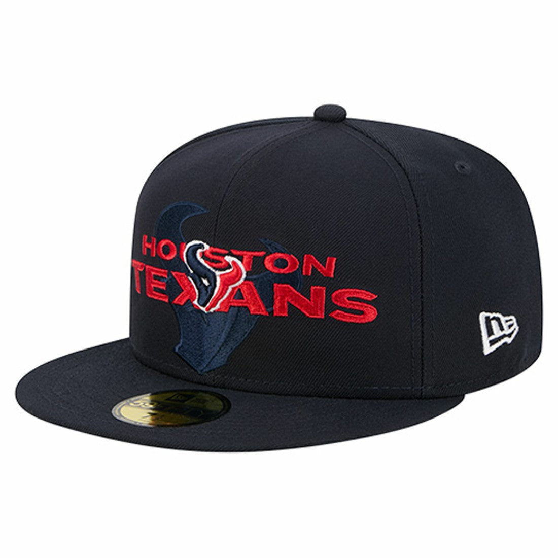 Houston Texans New Era Overlap Wordmark 59FIFTY Fitted Hat - Navy sale