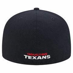 Houston Texans New Era Overlap Wordmark 59FIFTY Fitted Hat - Navy sale