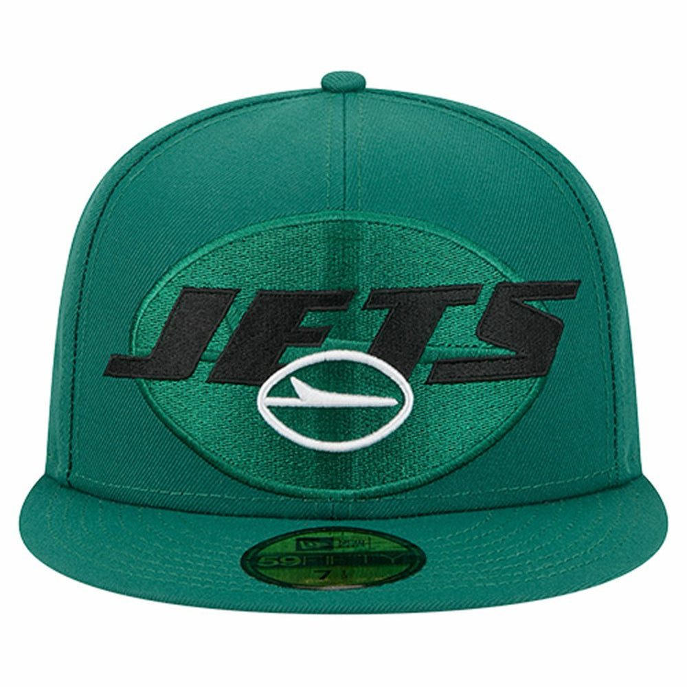 New York Jets New Era Overlap Wordmark 59FIFTY Fitted Hat - Green discount