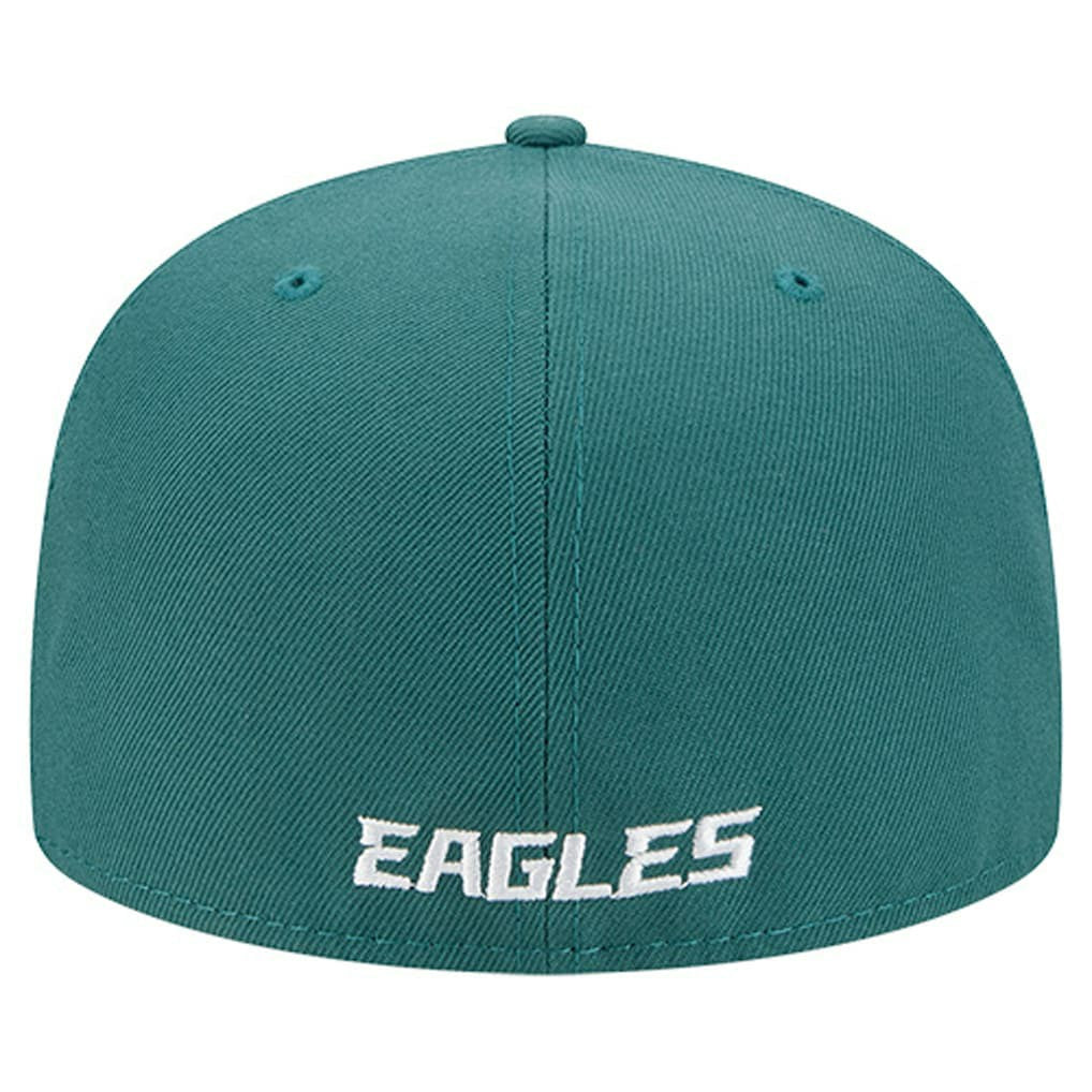 Philadelphia Eagles New Era Overlap Wordmark 59FIFTY Fitted Hat - Midnight Green cheap