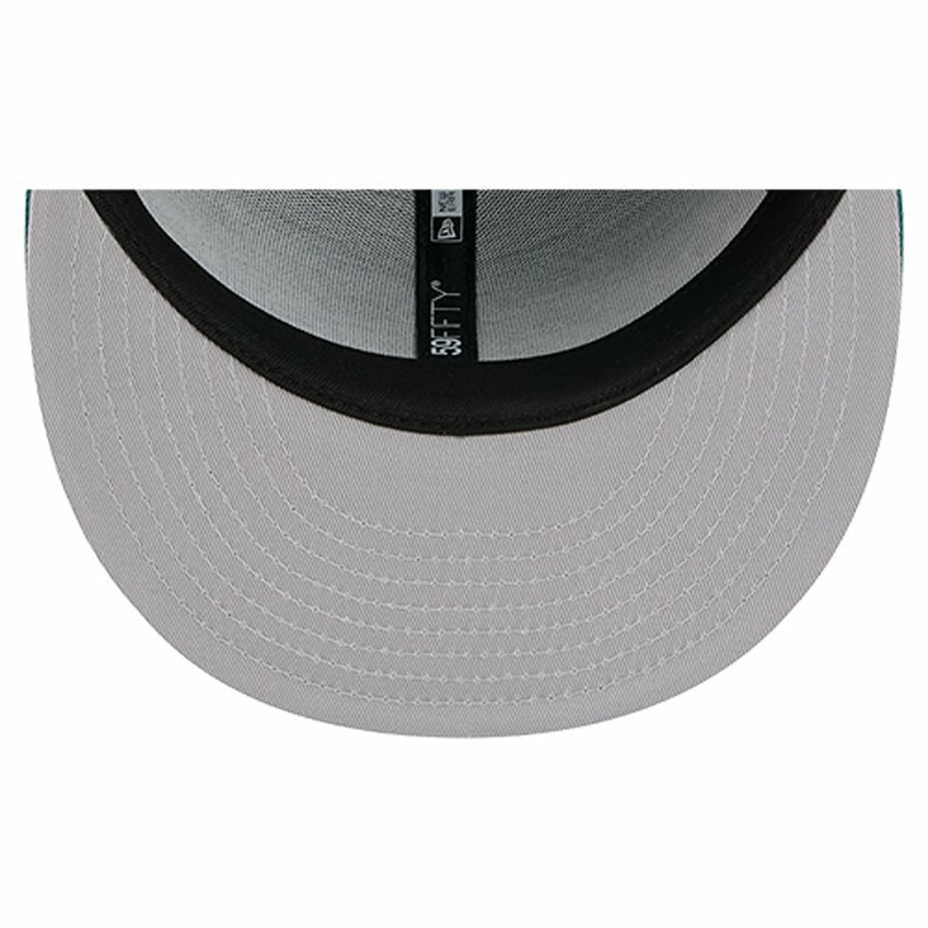 Philadelphia Eagles New Era Overlap Wordmark 59FIFTY Fitted Hat - Midnight Green cheap