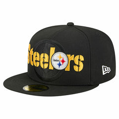 Pittsburgh Steelers New Era Overlap Wordmark 59FIFTY Fitted Hat - Black online