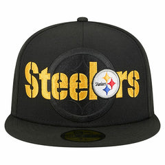 Pittsburgh Steelers New Era Overlap Wordmark 59FIFTY Fitted Hat - Black online