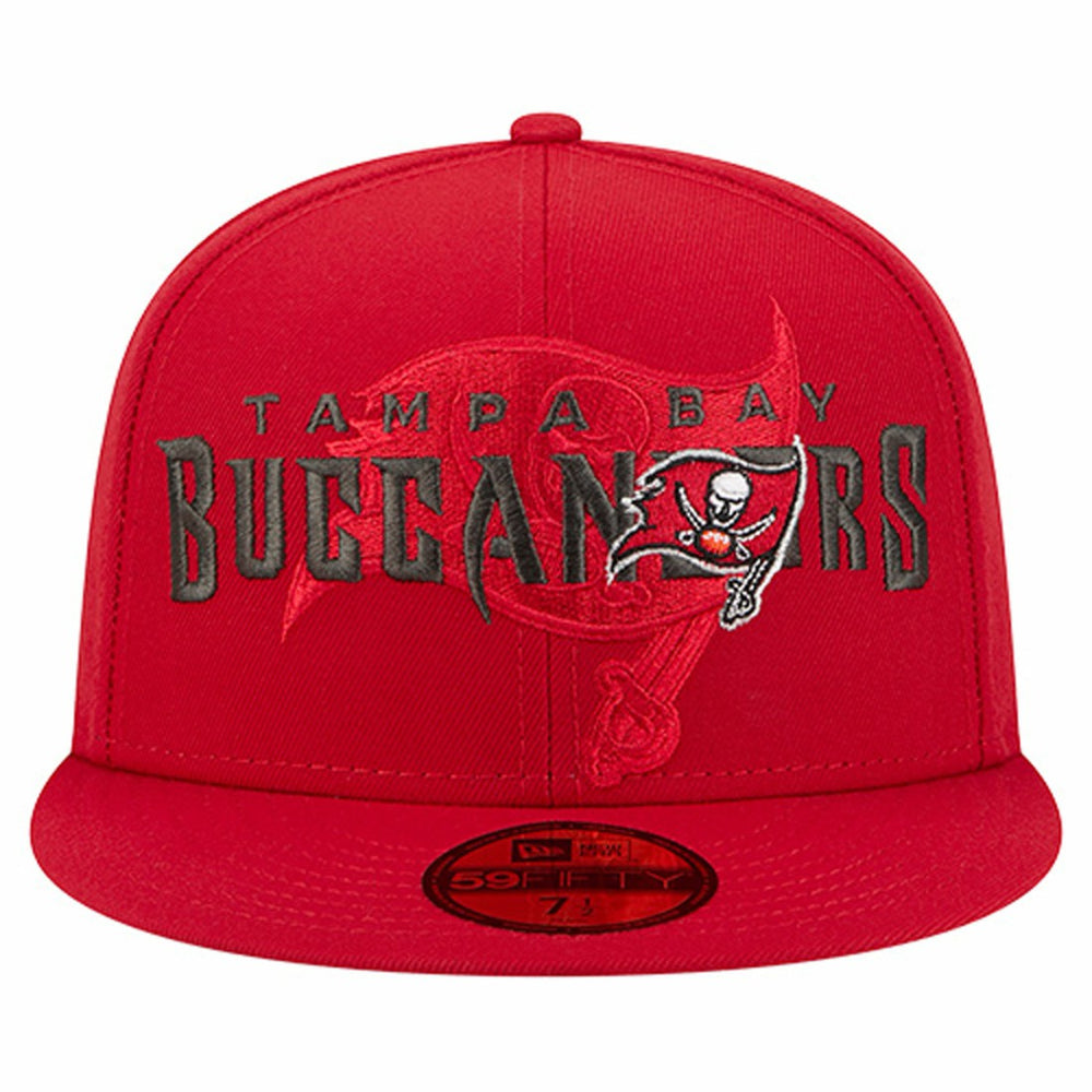 Tampa Bay Buccaneers New Era Overlap Wordmark 59FIFTY Fitted Hat - Red discount
