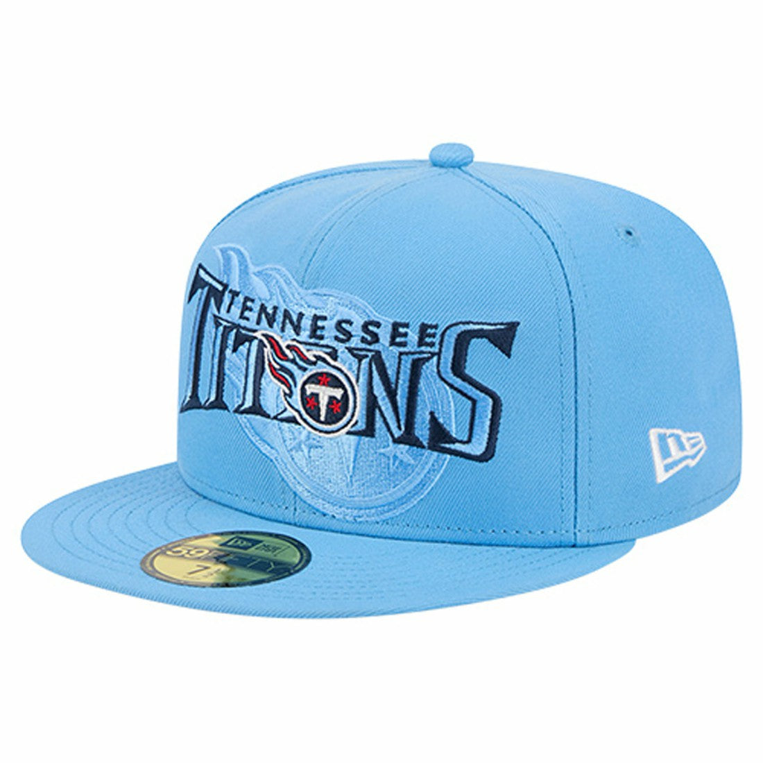 Tennessee Titans New Era Overlap Wordmark 59FIFTY Fitted Hat - Light Blue outlet