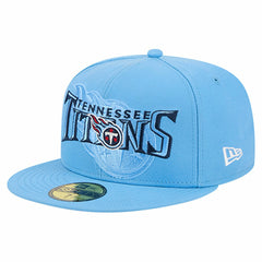 Tennessee Titans New Era Overlap Wordmark 59FIFTY Fitted Hat - Light Blue outlet