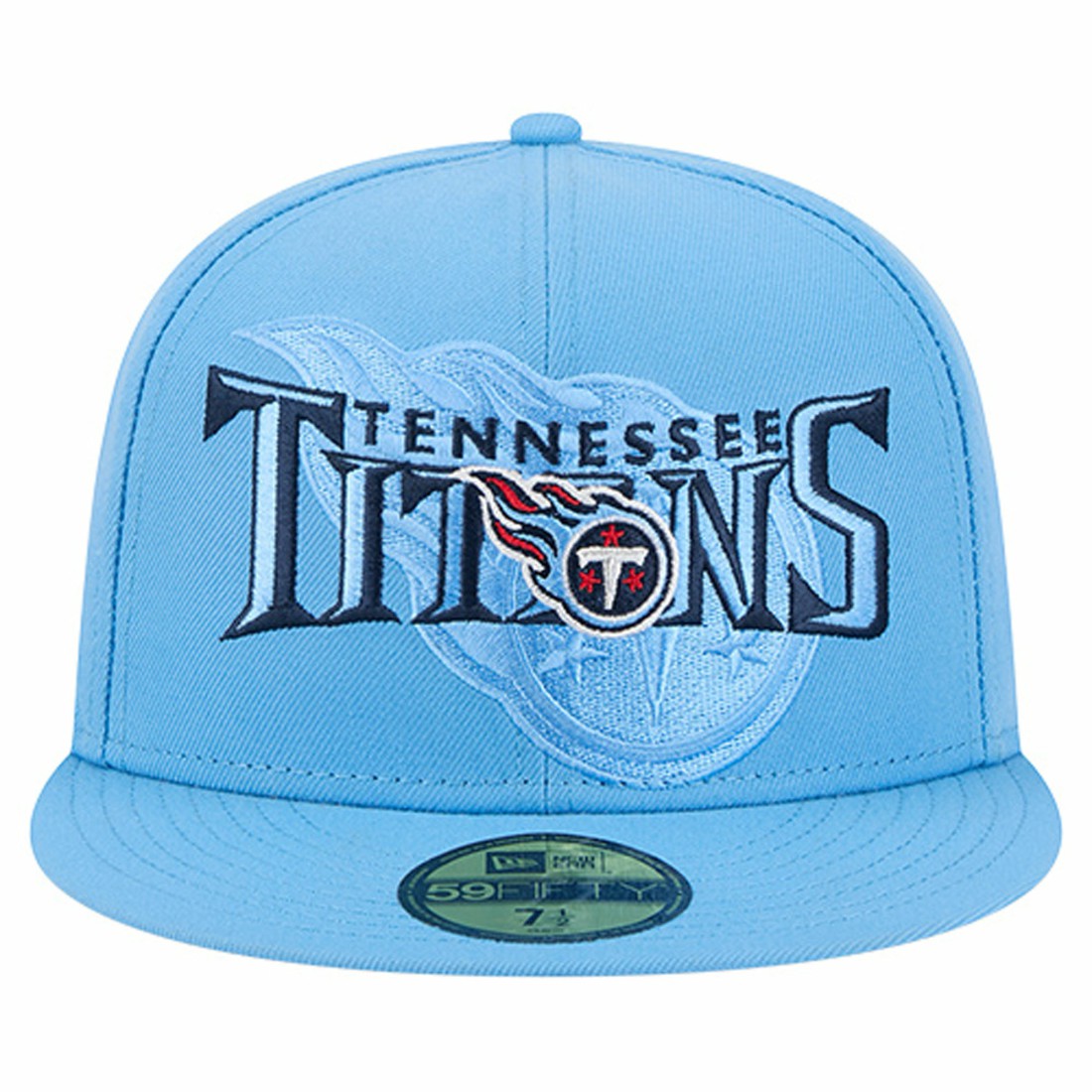 Tennessee Titans New Era Overlap Wordmark 59FIFTY Fitted Hat - Light Blue outlet