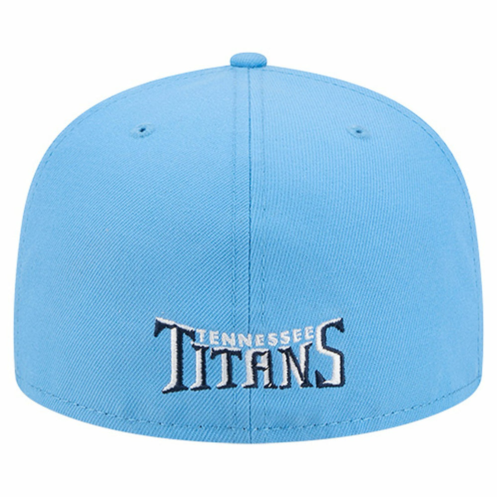 Tennessee Titans New Era Overlap Wordmark 59FIFTY Fitted Hat - Light Blue outlet
