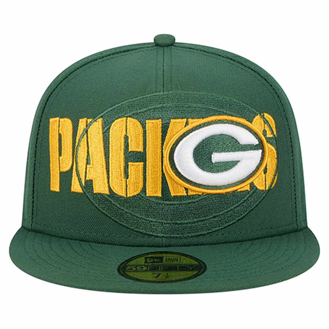 Green Bay Packers New Era Overlap Wordmark 59FIFTY Fitted Hat - Green sale