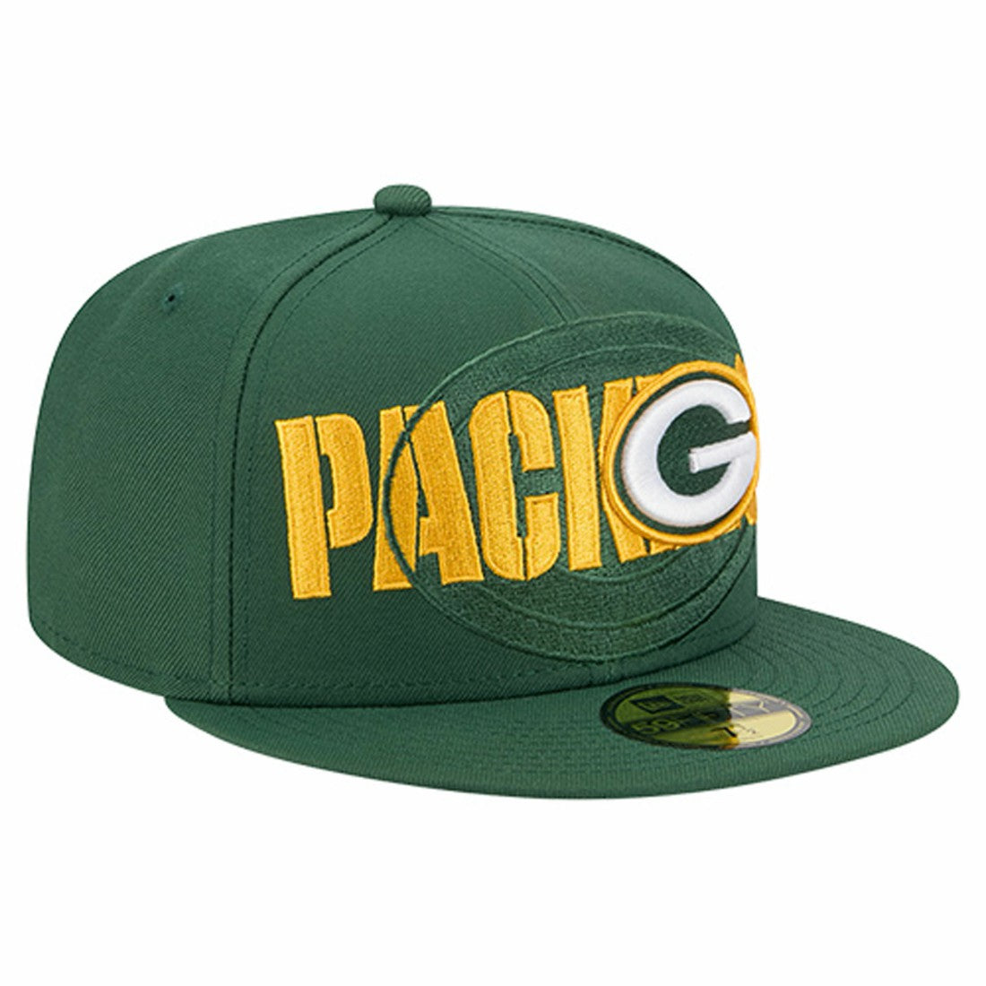 Green Bay Packers New Era Overlap Wordmark 59FIFTY Fitted Hat - Green sale