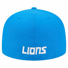 Detroit Lions New Era Overlap Wordmark 59FIFTY Fitted Hat - Blue discount