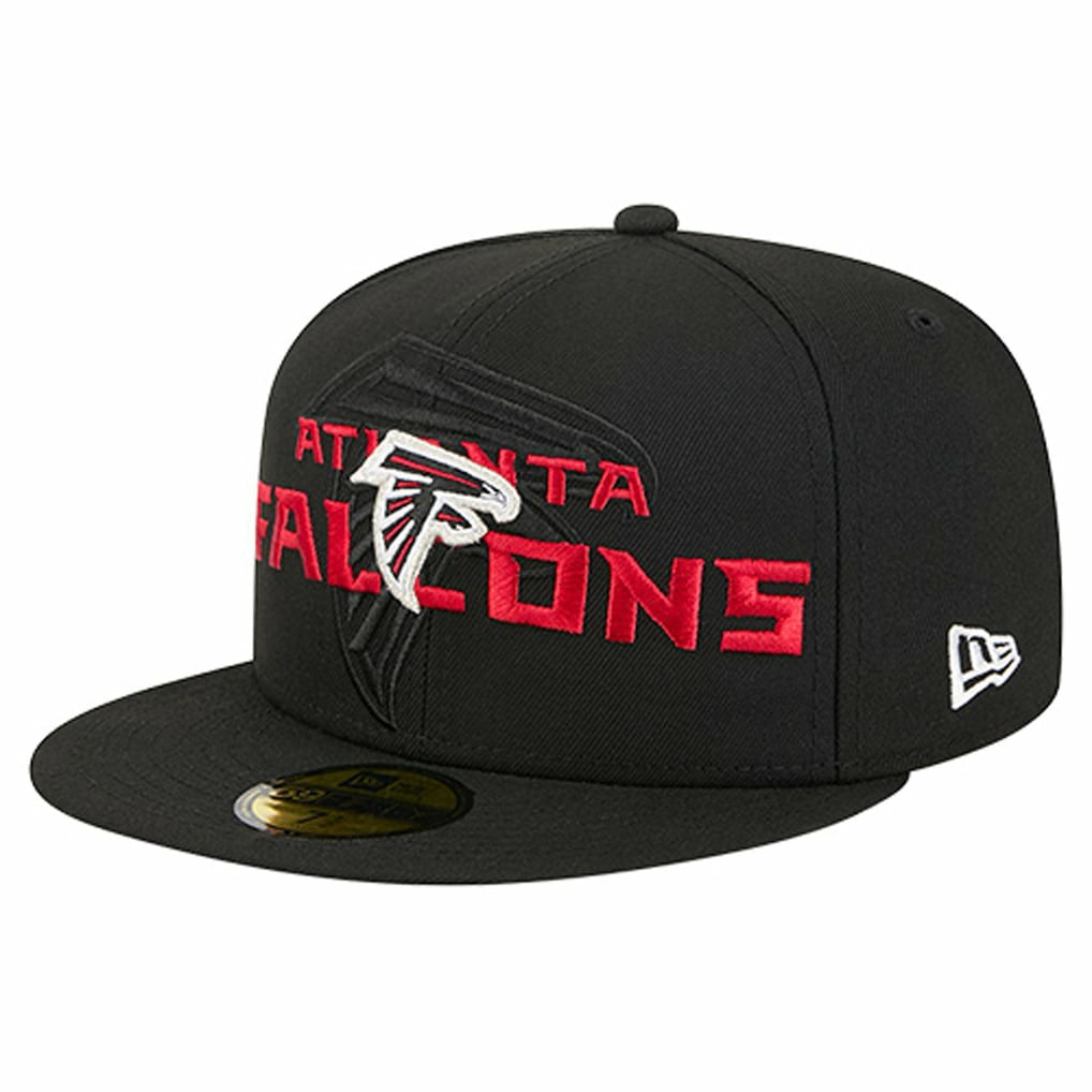 Atlanta Falcons New Era Overlap Wordmark 59FIFTY Fitted Hat - Black sale