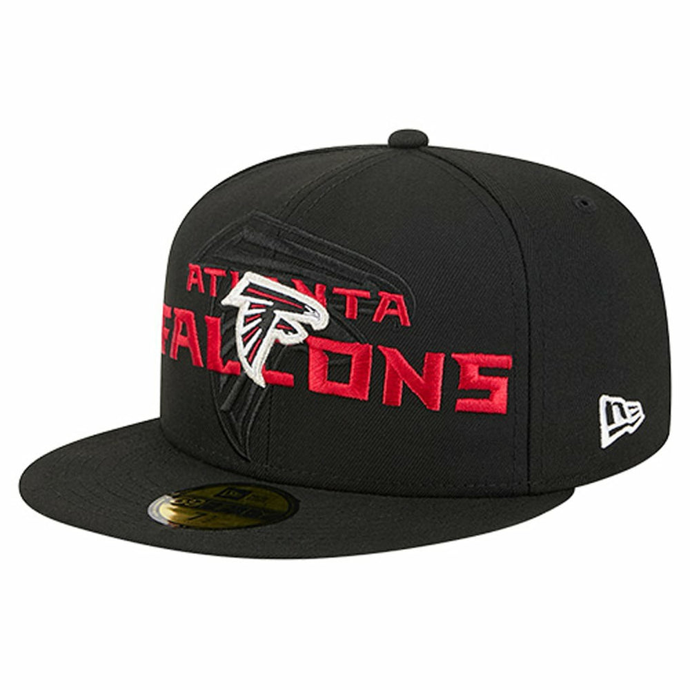 Atlanta Falcons New Era Overlap Wordmark 59FIFTY Fitted Hat - Black sale