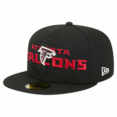 Atlanta Falcons New Era Overlap Wordmark 59FIFTY Fitted Hat - Black sale