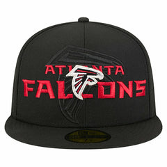 Atlanta Falcons New Era Overlap Wordmark 59FIFTY Fitted Hat - Black sale