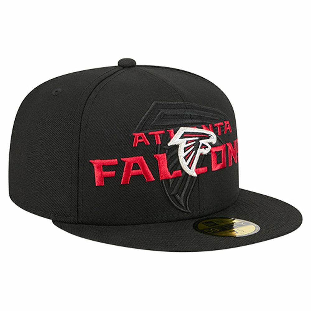 Atlanta Falcons New Era Overlap Wordmark 59FIFTY Fitted Hat - Black sale