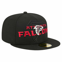 Atlanta Falcons New Era Overlap Wordmark 59FIFTY Fitted Hat - Black sale