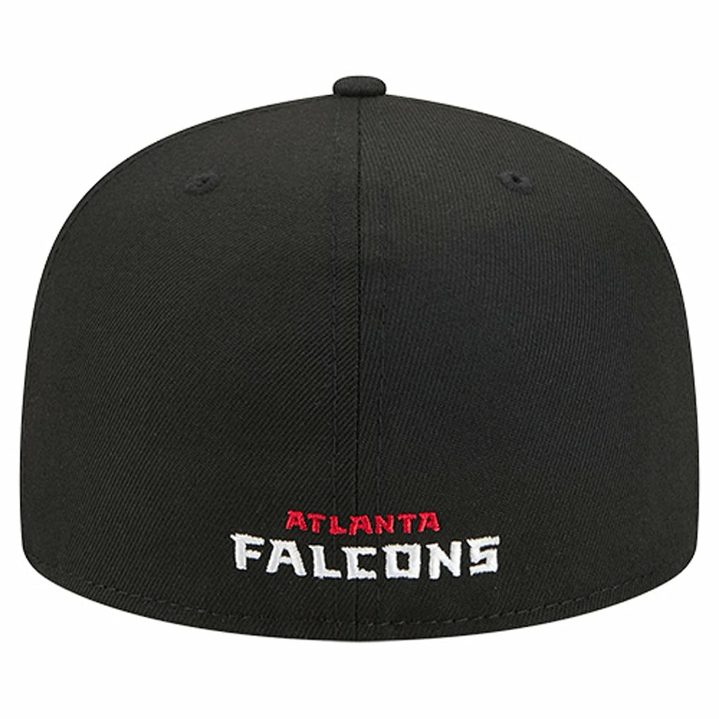 Atlanta Falcons New Era Overlap Wordmark 59FIFTY Fitted Hat - Black sale