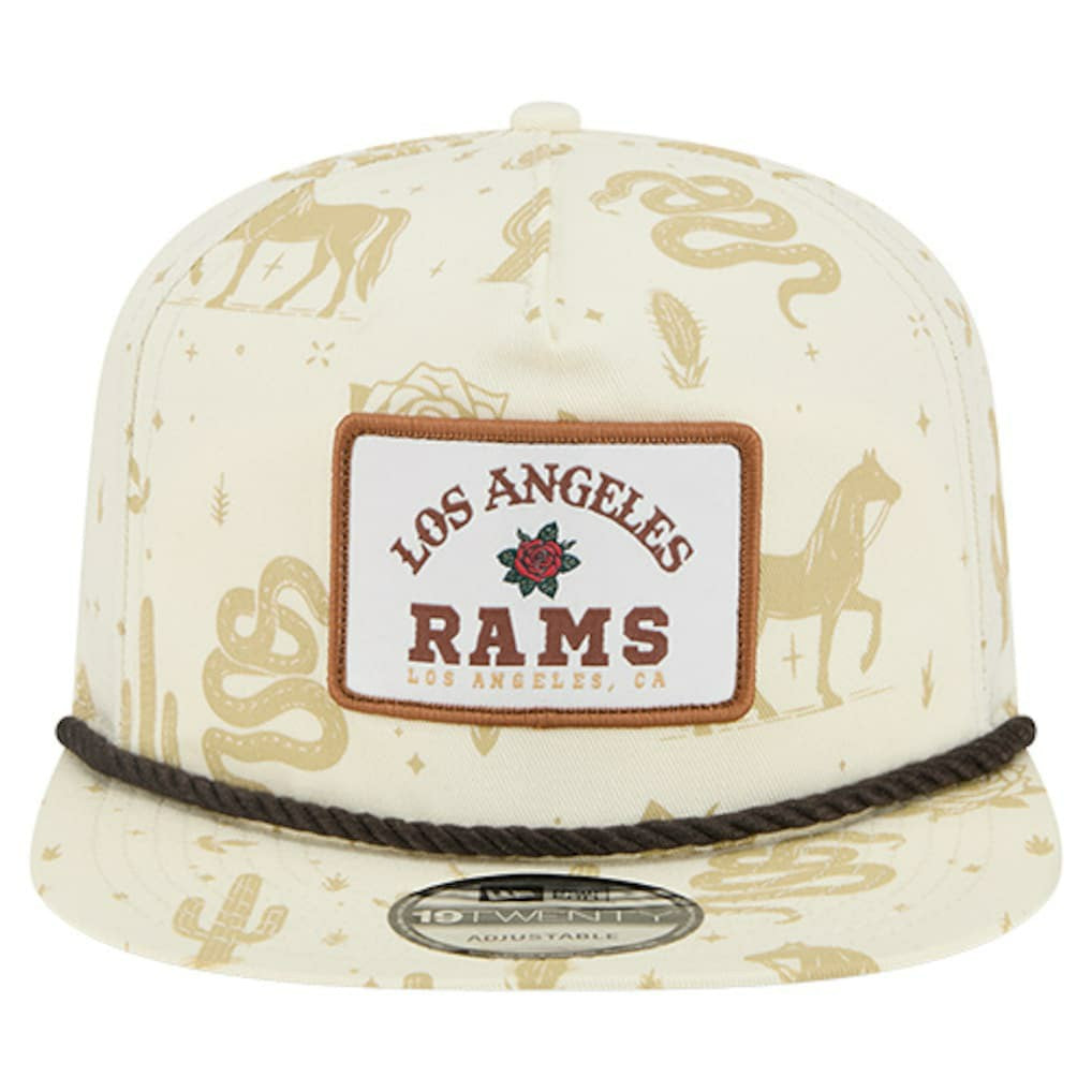 Los Angeles Rams New Era Desert Rose 19TWENTY Adjustable Hat - Cream cheap