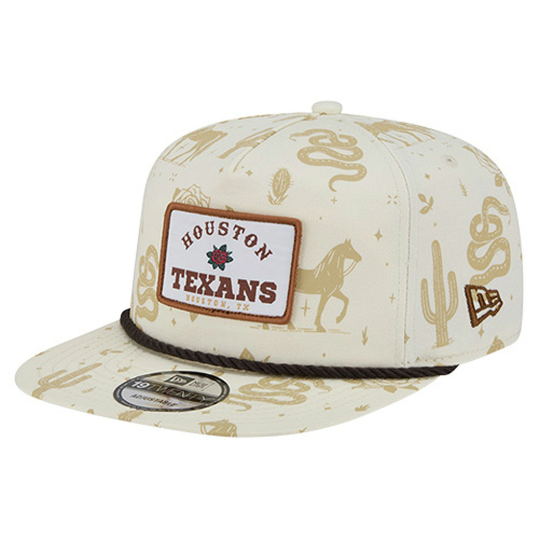 Houston Texans New Era Desert Rose 19TWENTY Adjustable Hat - Cream for sale