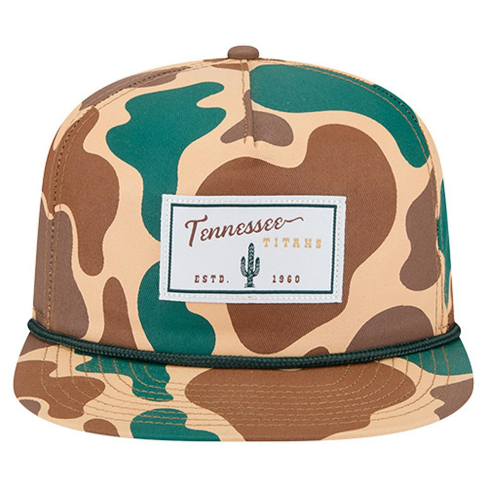 Tennessee Titans New Era Duck Rope 19TWENTY Snapback Hat - Camo discount