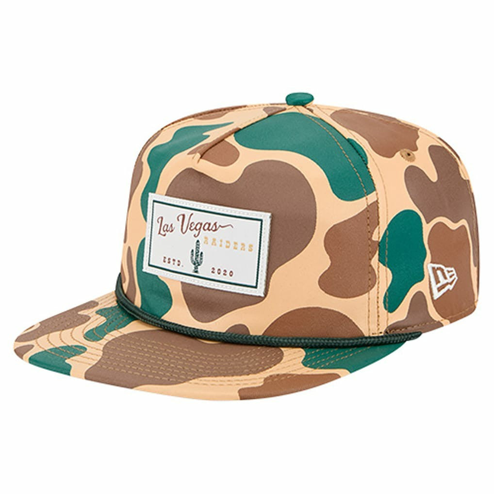 Las Vegas Raiders New Era Duck Rope 19TWENTY Snapback Hat - Camo discount