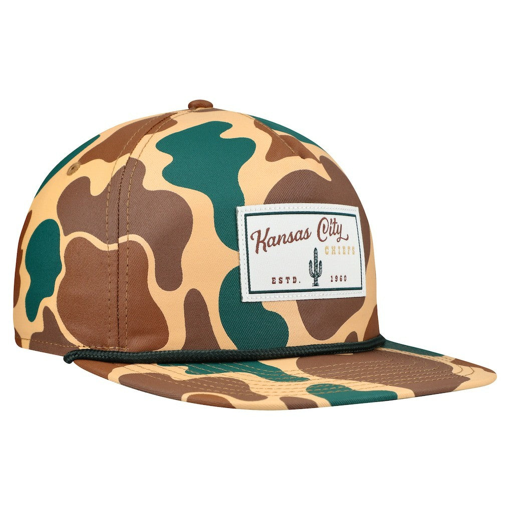 Kansas City Chiefs New Era Duck Rope 19TWENTY Snapback Hat - Camo for sale