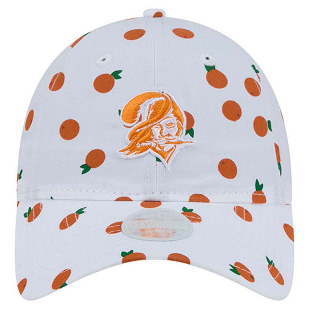 Tampa Bay Buccaneers New Era Women's Fruit Pattern 9TWENTY Adjustable Hat - White discount