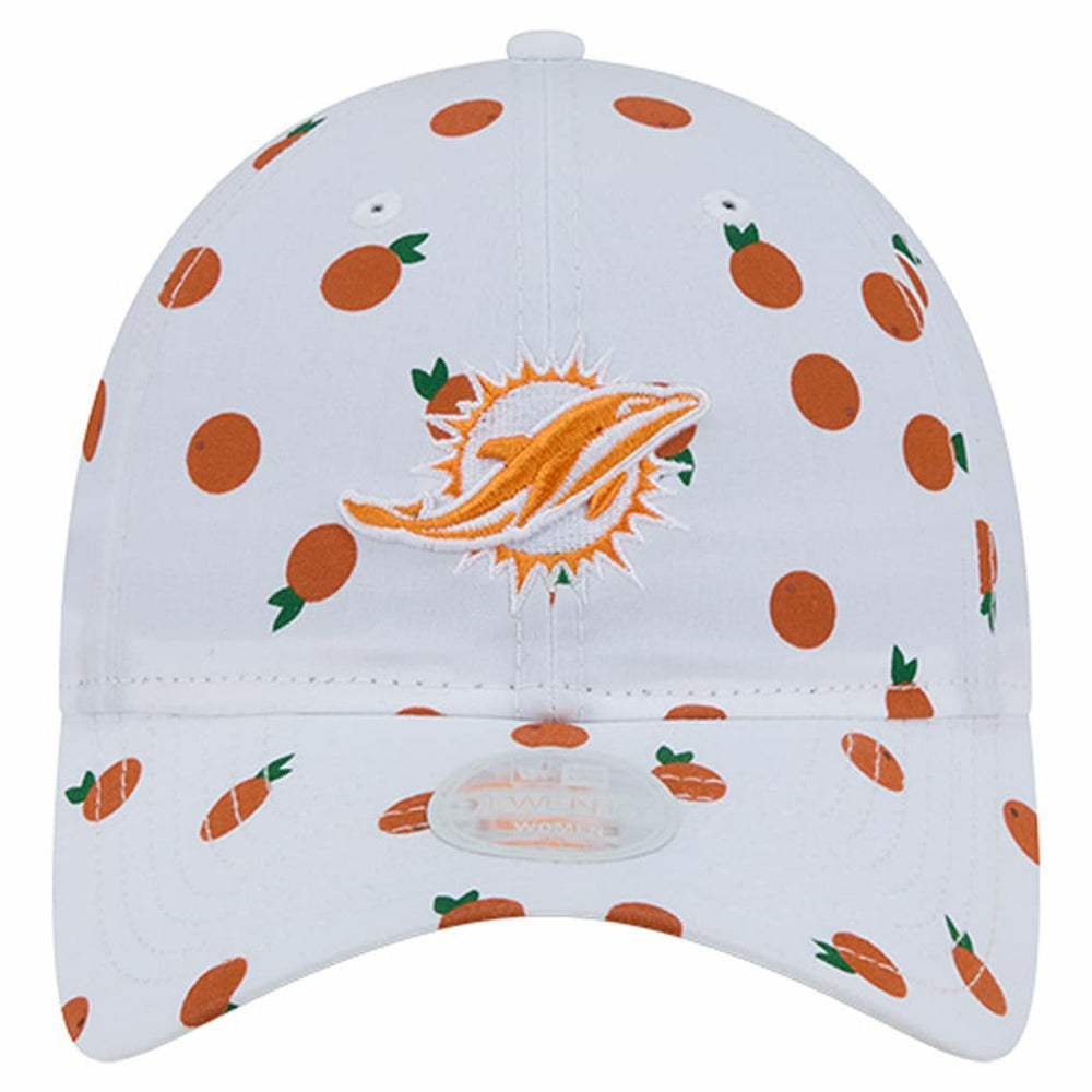 Miami Dolphins New Era Women's Fruit Pattern 9TWENTY Adjustable Hat - White online