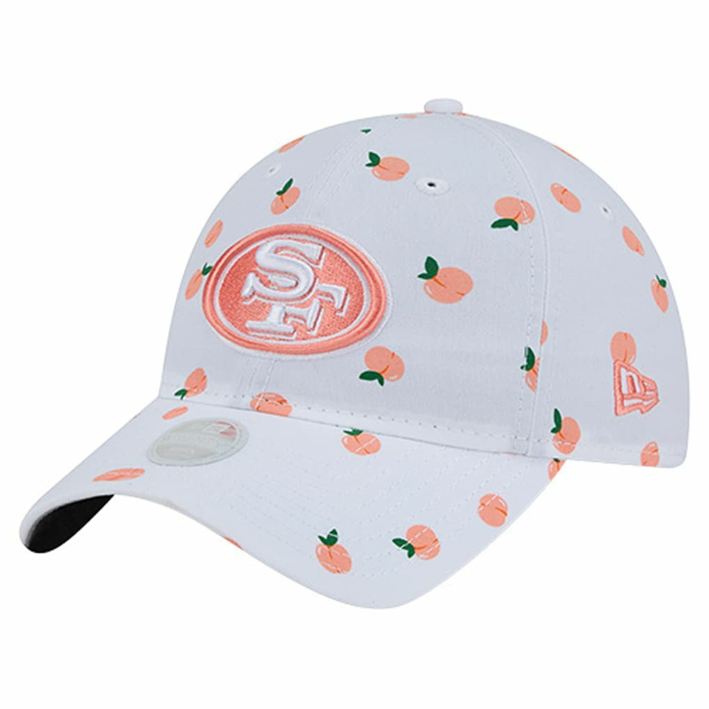 San Francisco 49ers New Era Women's Fruit Pattern 9TWENTY Adjustable Hat - White on sale